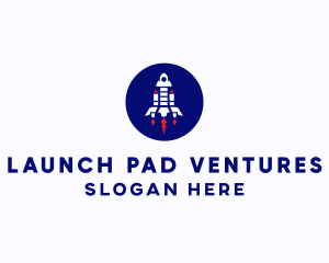 Rocketship Space Launch  logo design