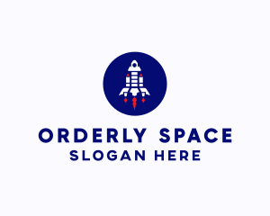 Rocketship Space Launch  logo design