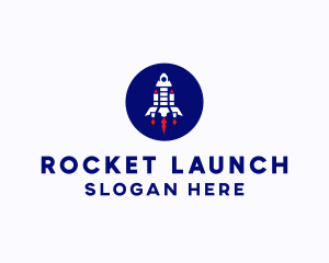 Rocketship Space Launch  logo design