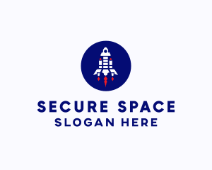 Rocketship Space Launch  logo design