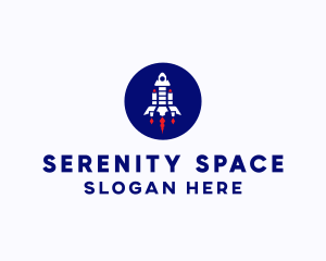 Rocketship Space Launch  logo design