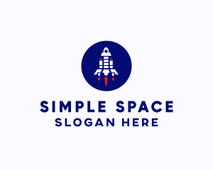 Rocketship Space Launch  logo design