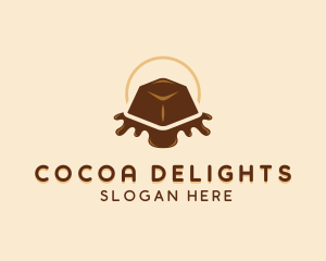 Chocolate Candy Dessert logo design