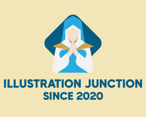 Blue Nun Praying logo