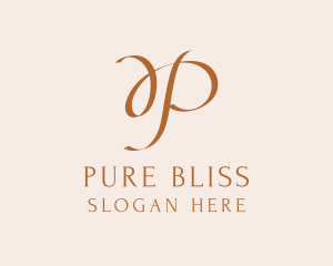 Beauty Letter P Signature logo design