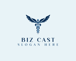 Medical Caduceus Wings Logo