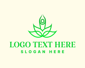 Green Eco Lotus Yoga logo