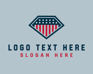 Diamond American Flag logo