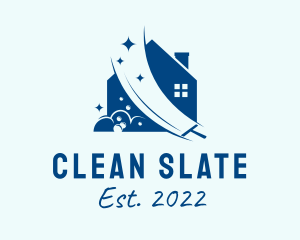 Blue House Cleaning  logo design