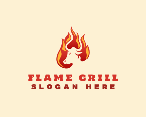 Bull Flame Grill logo