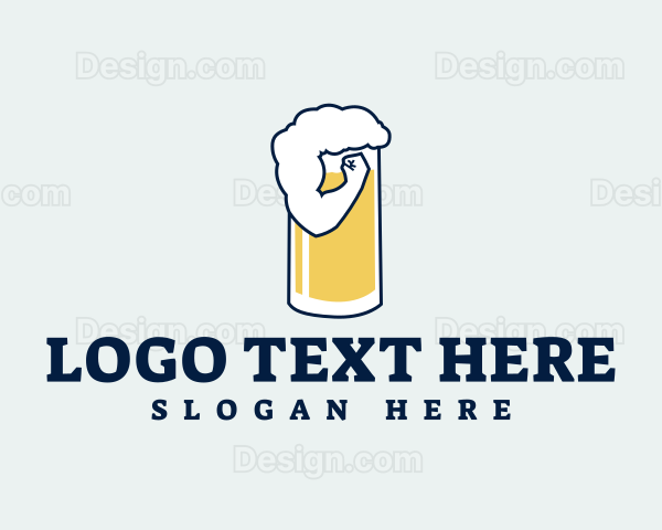 Beer Muscle Arm Logo