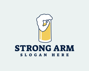 Beer Muscle Arm logo design