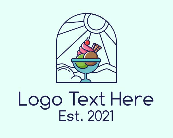 Ice Creamery logo example 2