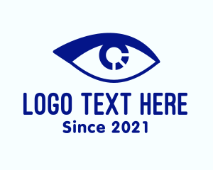 Blue Contact Lens Eye logo