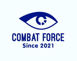 Blue Contact Lens Eye logo