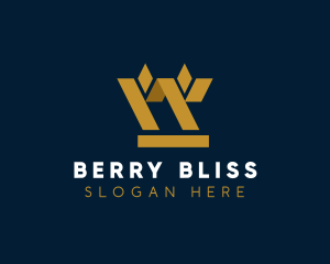 Golden Geometric Barley logo design