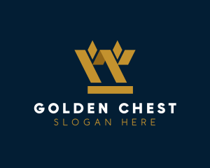 Golden Geometric Barley logo design