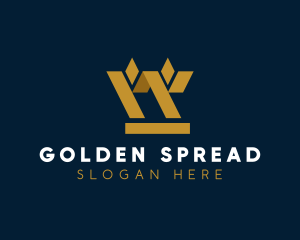 Golden Geometric Barley logo design