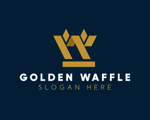 Golden Geometric Barley logo design