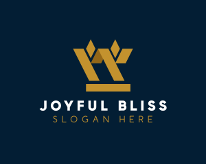 Golden Geometric Barley logo design