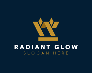 Golden Geometric Barley logo design