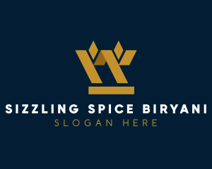 Golden Geometric Barley logo design