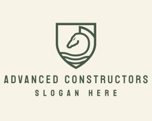 Horse Equestrian Shield logo design