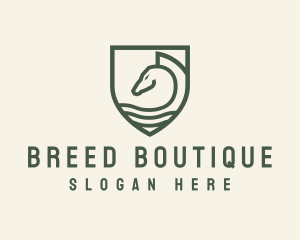 Horse Equestrian Shield logo design