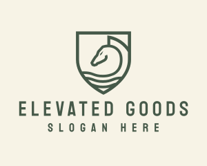 Horse Equestrian Shield logo design