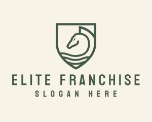 Horse Equestrian Shield logo design