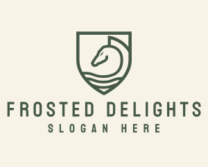 Horse Equestrian Shield logo design