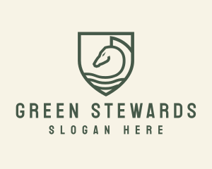 Horse Equestrian Shield logo design