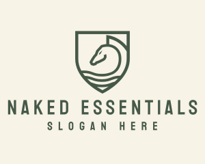 Horse Equestrian Shield logo design