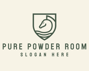 Horse Equestrian Shield logo design