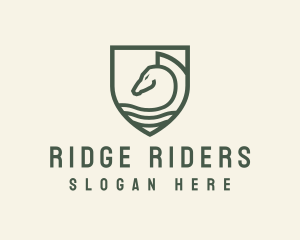 Horse Equestrian Shield logo design