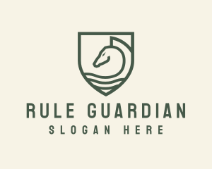 Horse Equestrian Shield logo design