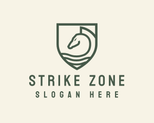 Horse Equestrian Shield logo design