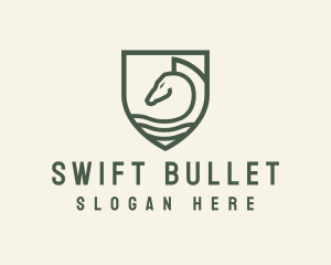 Horse Equestrian Shield logo design