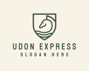 Horse Equestrian Shield logo design