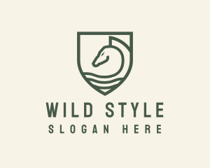 Horse Equestrian Shield logo design