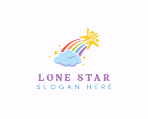 Rainbow Children Star logo design