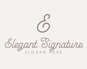 Elegant Feminine Script logo design