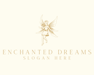 Magical Flying Fairy  logo design