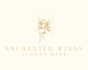 Magical Flying Fairy  logo design