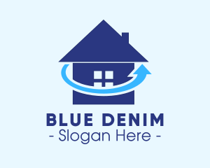 Blue Refresh Home Cycle logo design