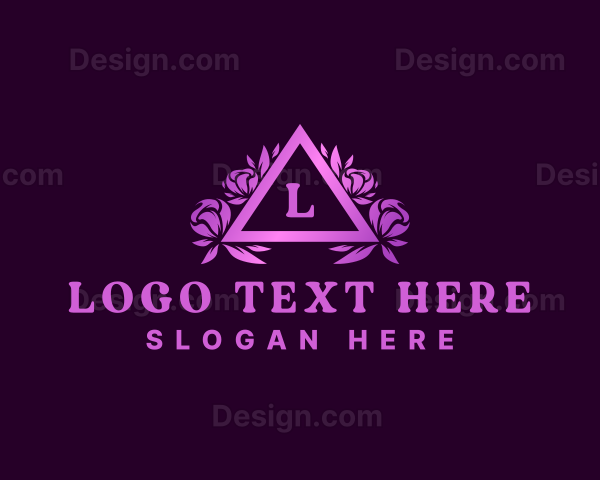 Floral Decoration Triangle Logo