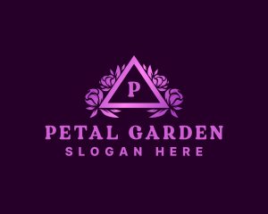 Floral Decoration Triangle logo design