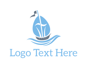 Exploration - Egg Ship Sailing logo design