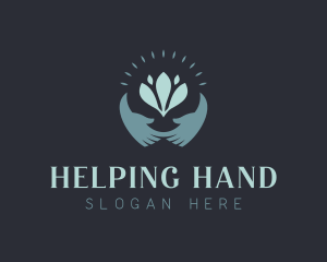 Wellness Hands Florist logo design