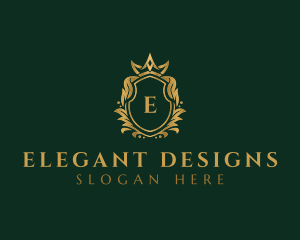 Luxury Royal Crest Shield logo design